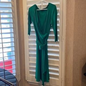 Midi Green Tie Dress